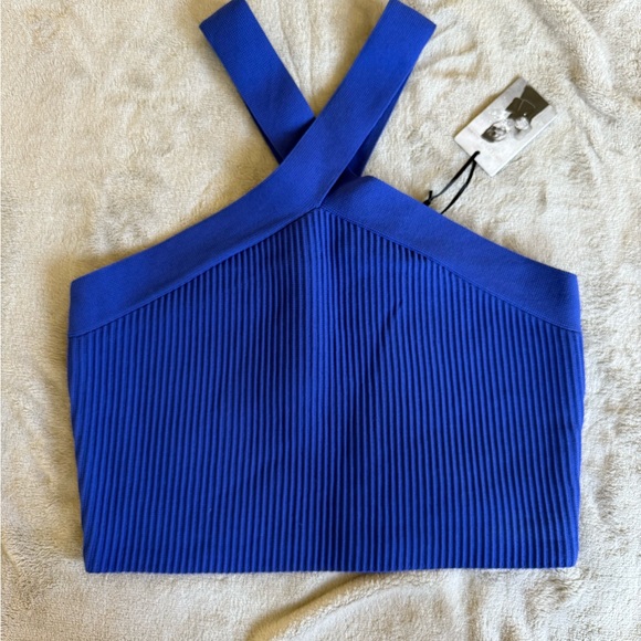 Sincerely Jules Royal Blue Cross-Strap Tank Top - Picture 1 of 3